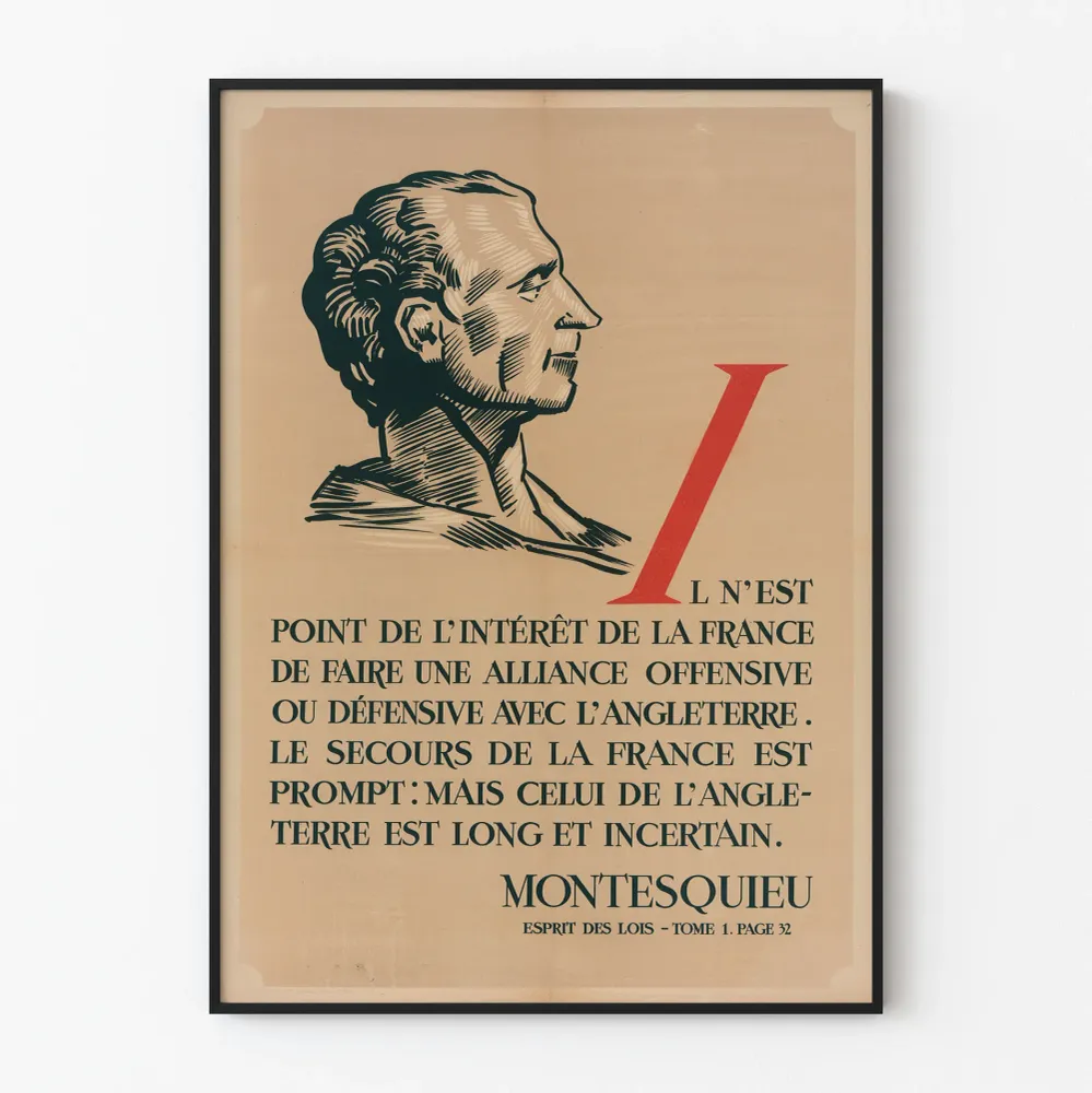Affiche Citation Montesquieu pour Décoration Murale Intellectuelle