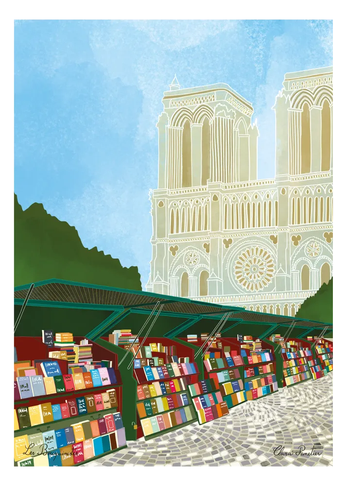 Affiche CLARA PANETIER - LES BOUQUINISTES