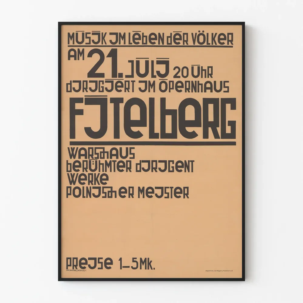 Affiche Concert Musical Fitelberg Opéra de Varsovie