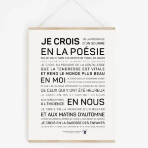 Affiche Je crois en la poésie