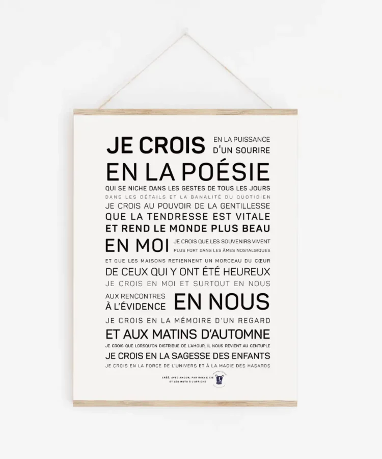 Affiche Je crois en la poésie