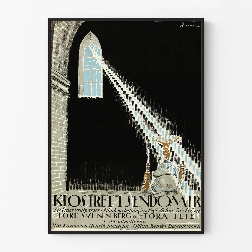 Affiche déco murale Monastère et lumière mystique