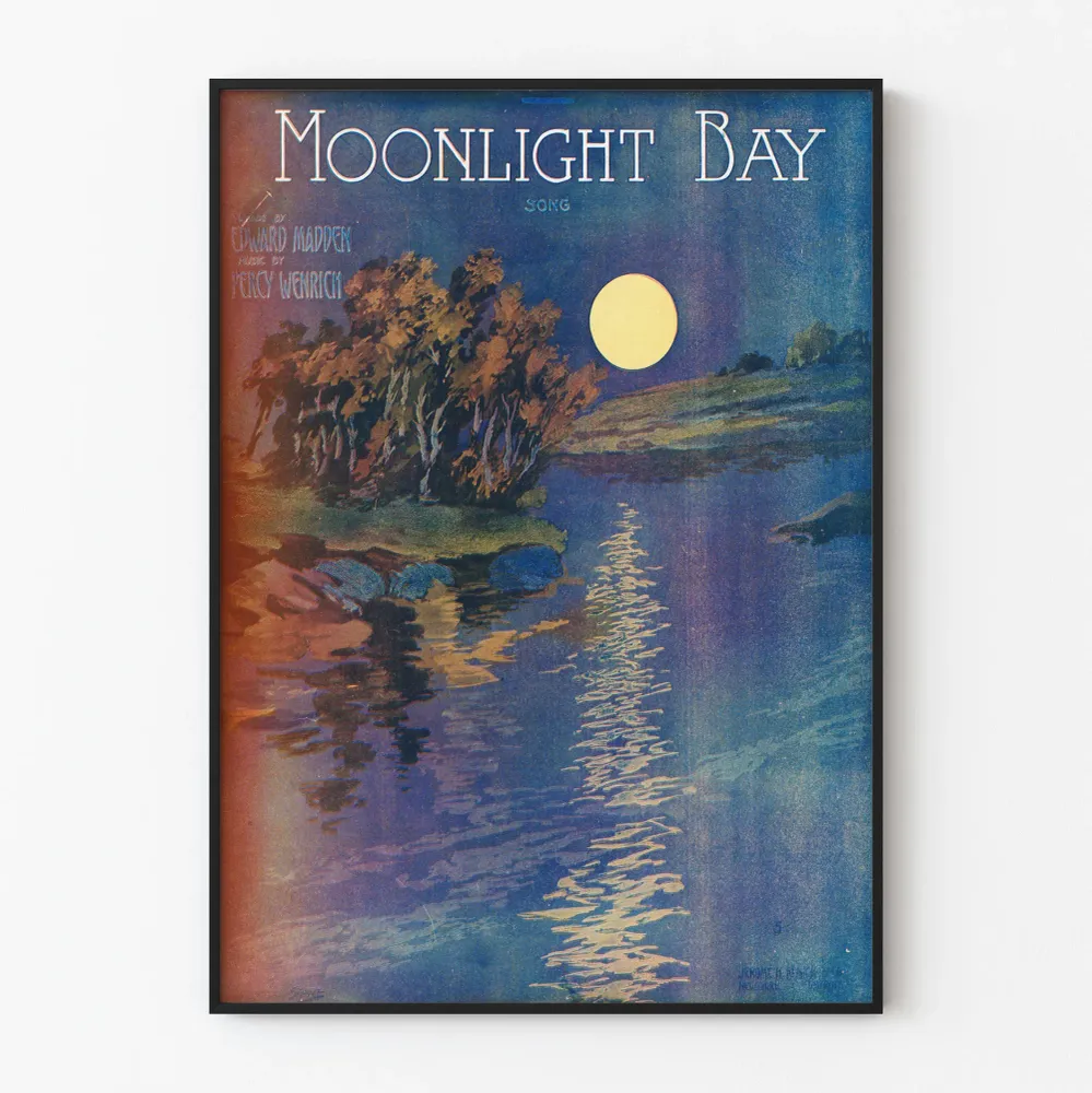 Affiche décoration murale Moonlight Bay au clair de lune