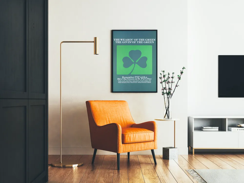 Affiche décoration murale Saint Patrick Trèfle Vert