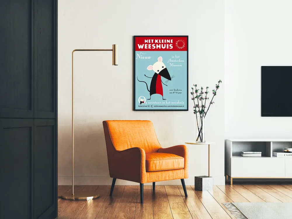 Affiche décoration murale vintage Het Kleine Weeshuis Amsterdam Museum