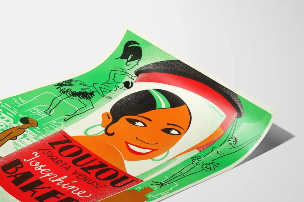 Affiche de décoration murale vintage Zouzou Josephine Baker