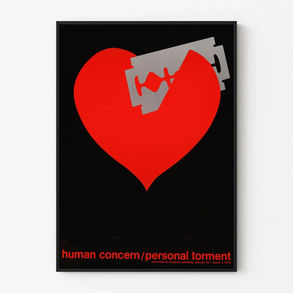 Affiche Décorative Cœur et Lame de Rasoir - Human Concern / Personal Torment