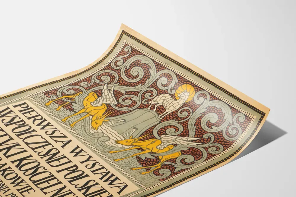 Affiche décorative d'exposition d'art religieux polonais ancien