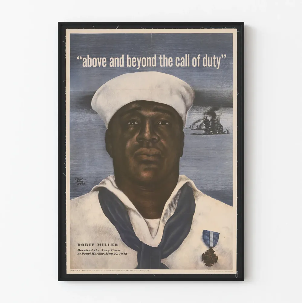 Affiche Décorative Dorie Miller Navy Cross Pearl Harbor