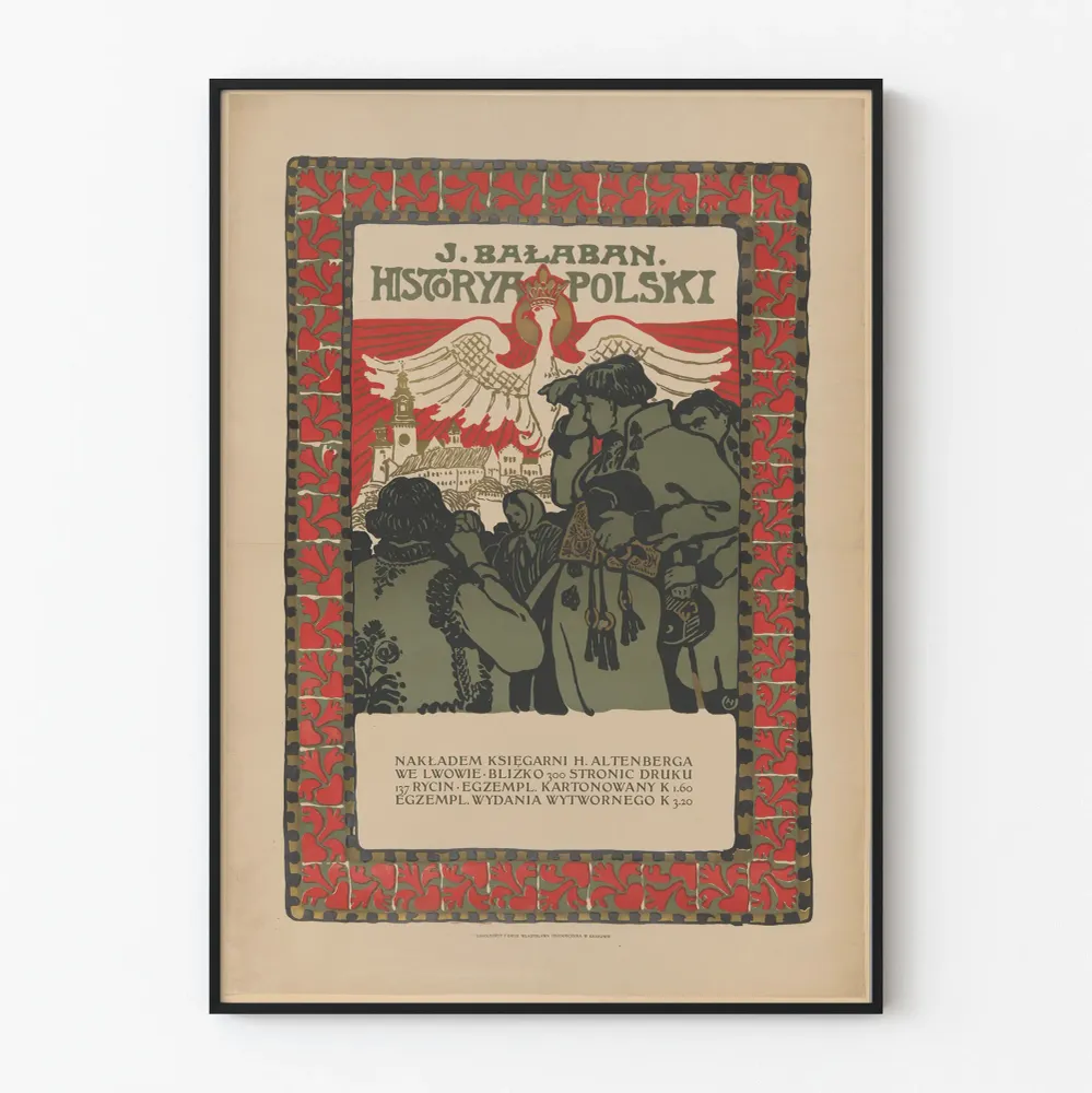 Affiche décorative histoire polska J. Bałaban