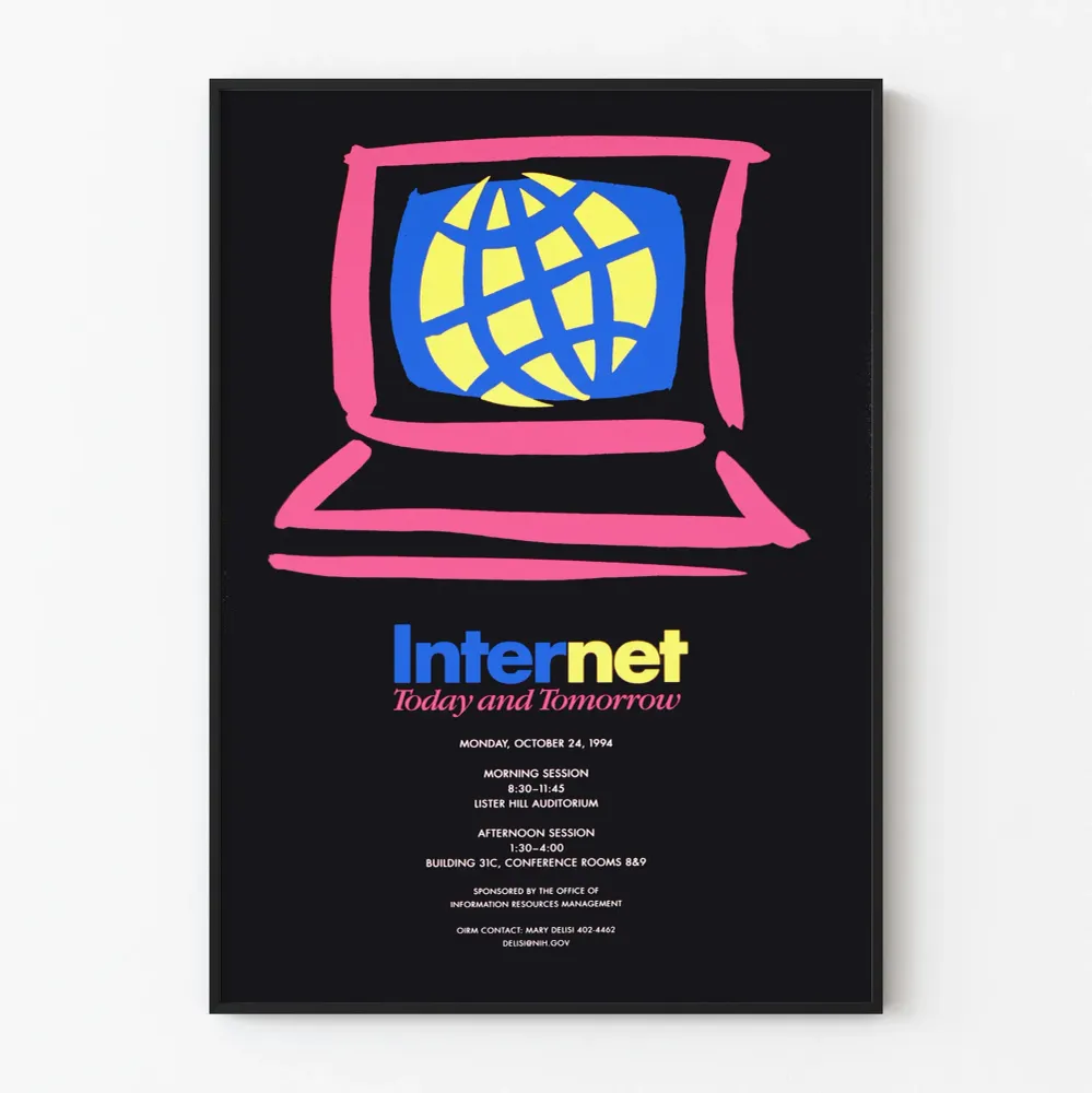 Affiche décorative Internet Today and Tomorrow 1994 pour décoration murale