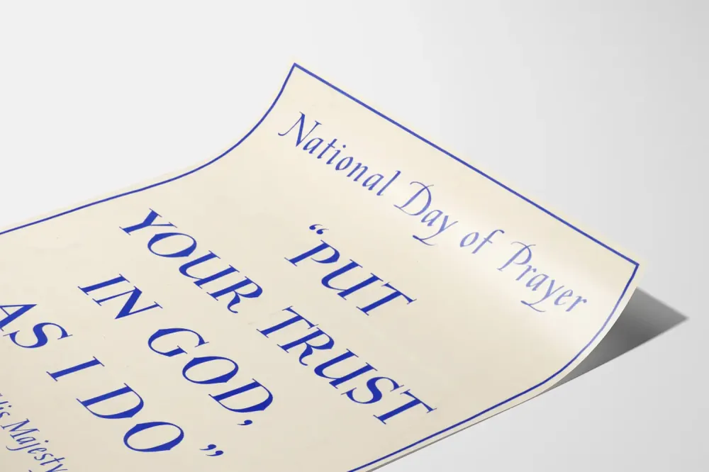 Affiche décorative National Day Prayer - Citation inspirante
