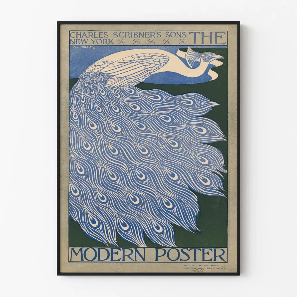 Affiche Décorative Paon Stylisé Modern Poster