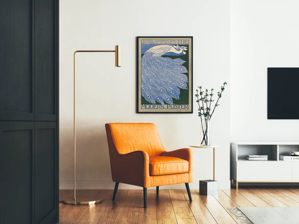 Affiche Décorative Paon Stylisé Modern Poster