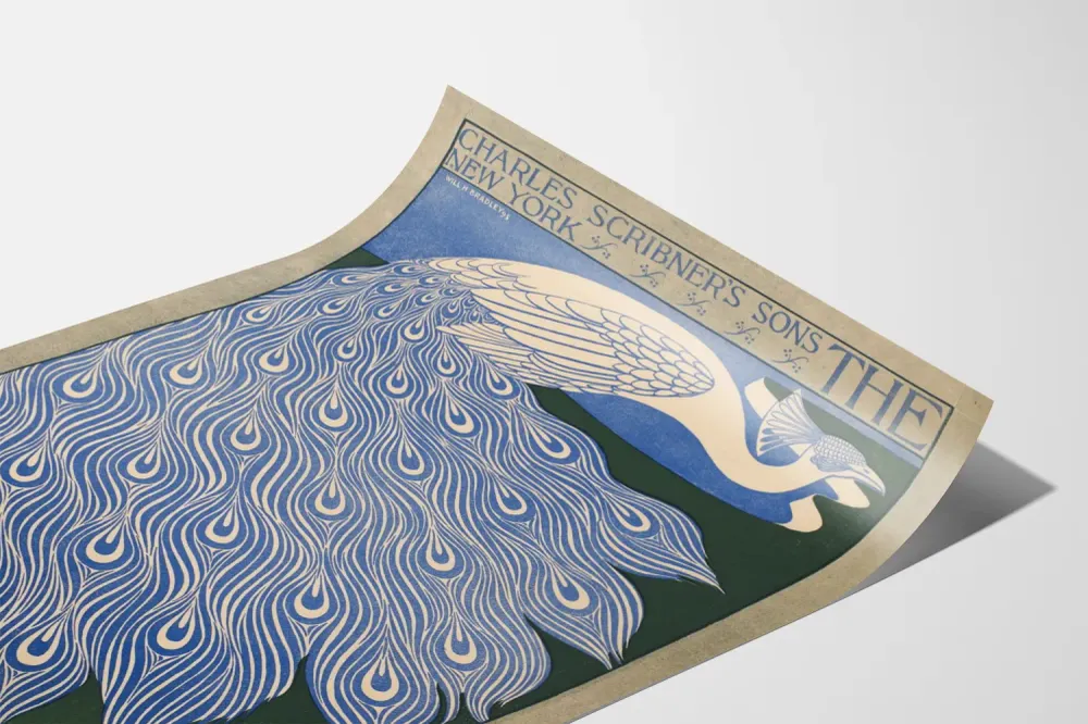 Affiche Décorative Paon Stylisé Modern Poster