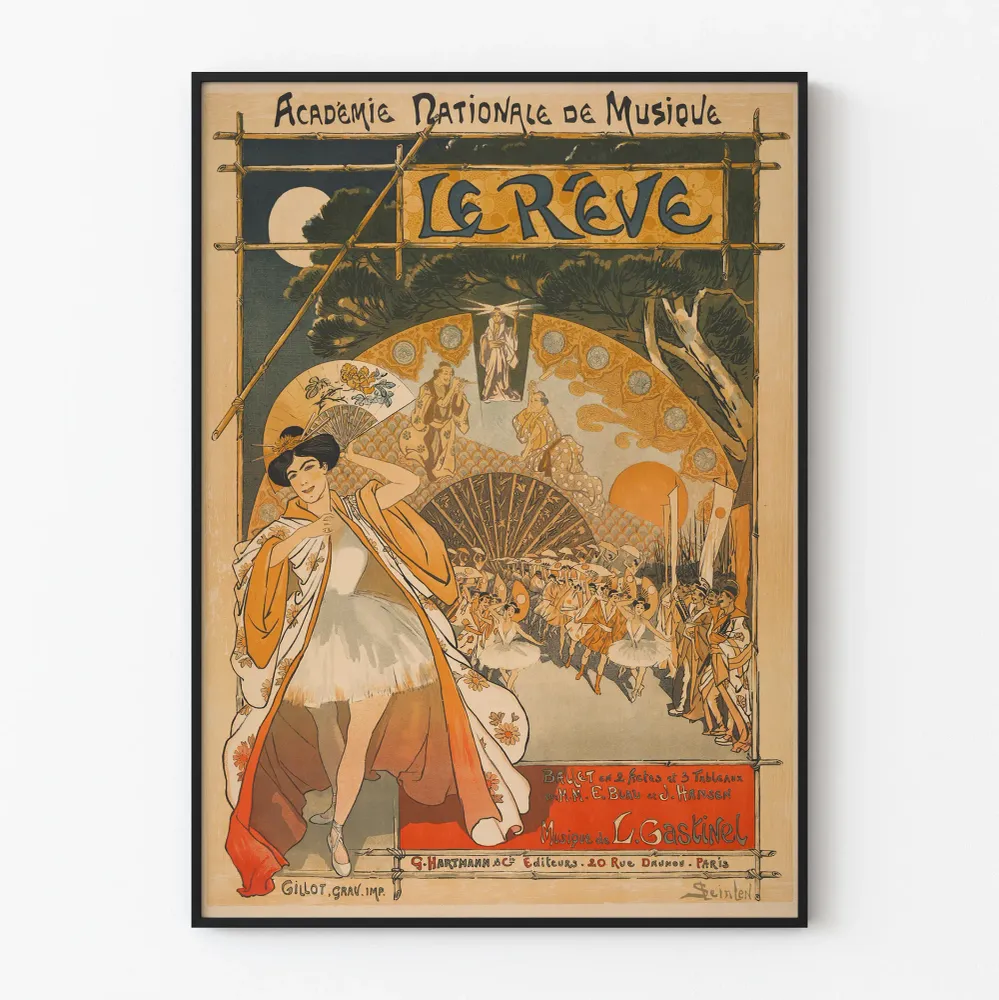 Affiche Décorative Le Rêve - Style Art Nouveau Musique et Danse