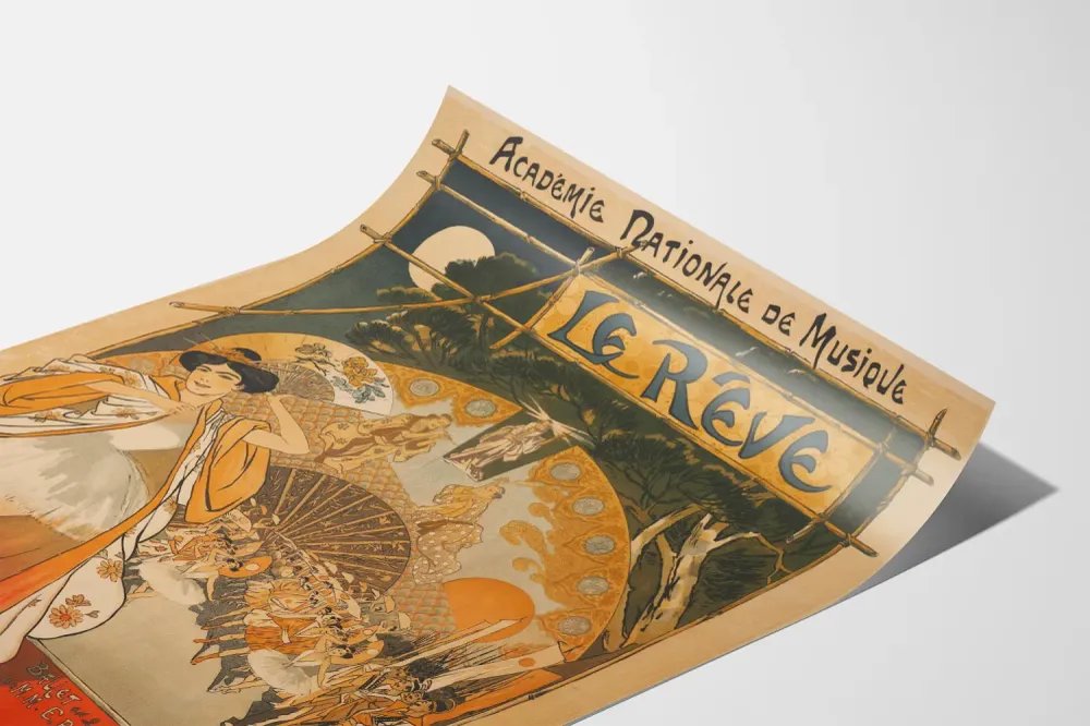 Affiche Décorative Le Rêve - Style Art Nouveau Musique et Danse