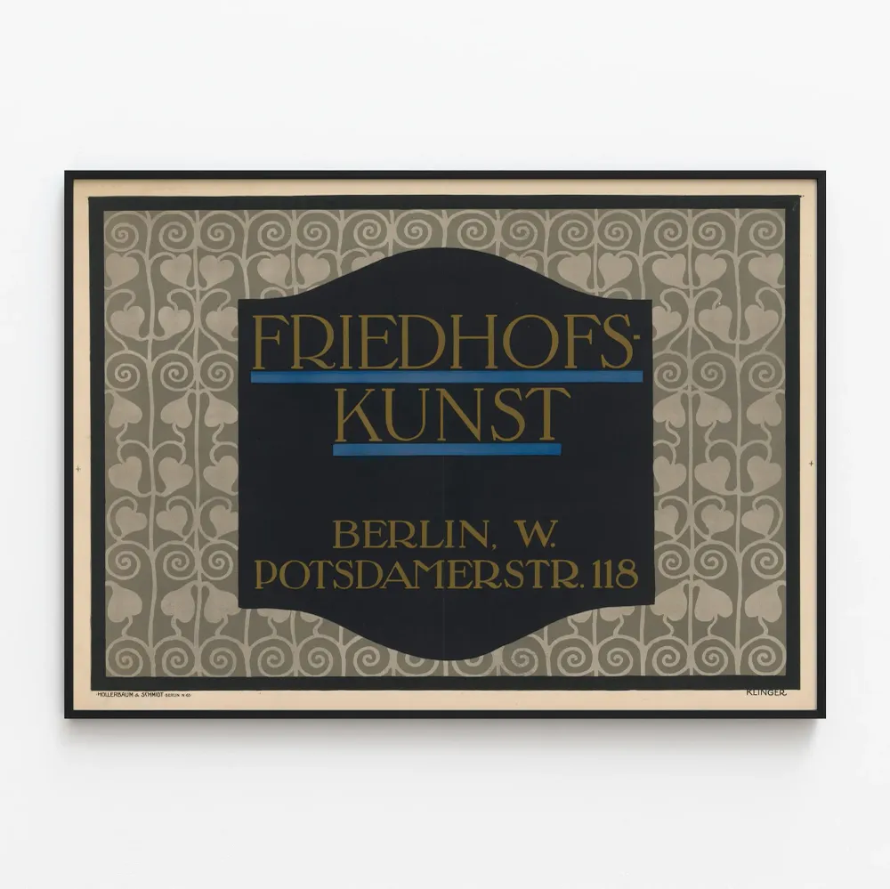 Affiche décorative vintage Friedhofs Kunst Berlin