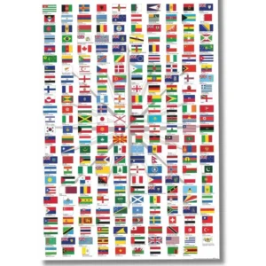 Affiche des drapeaux du monde