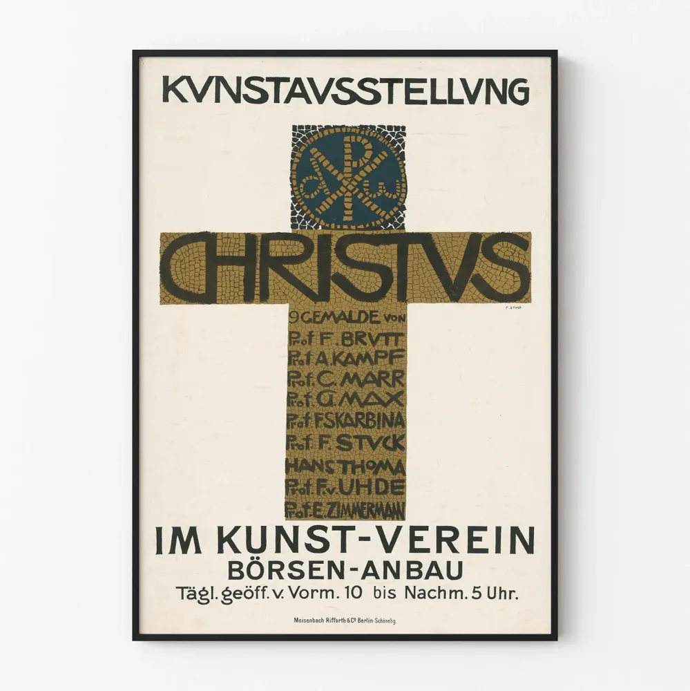 Affiche d'exposition artistique Christus décoration murale vintage