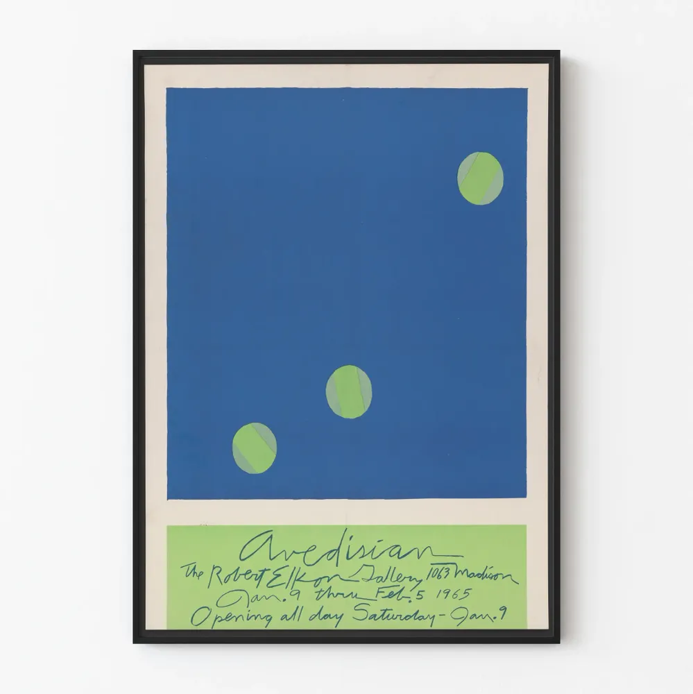 Affiche d'exposition Avedisian 1965 Galerie Robert Elkon