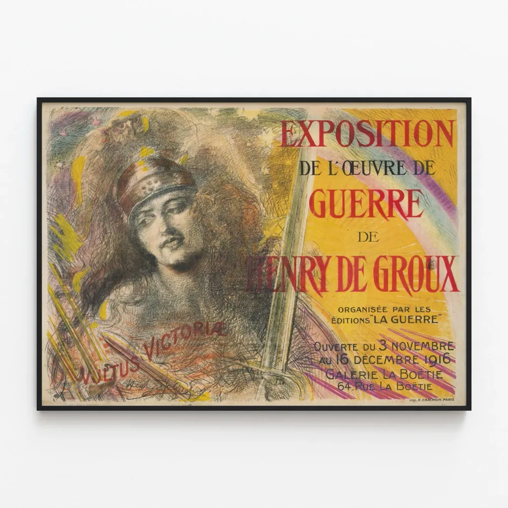 Affiche d'exposition de l'œuvre de guerre de Henry de Groux