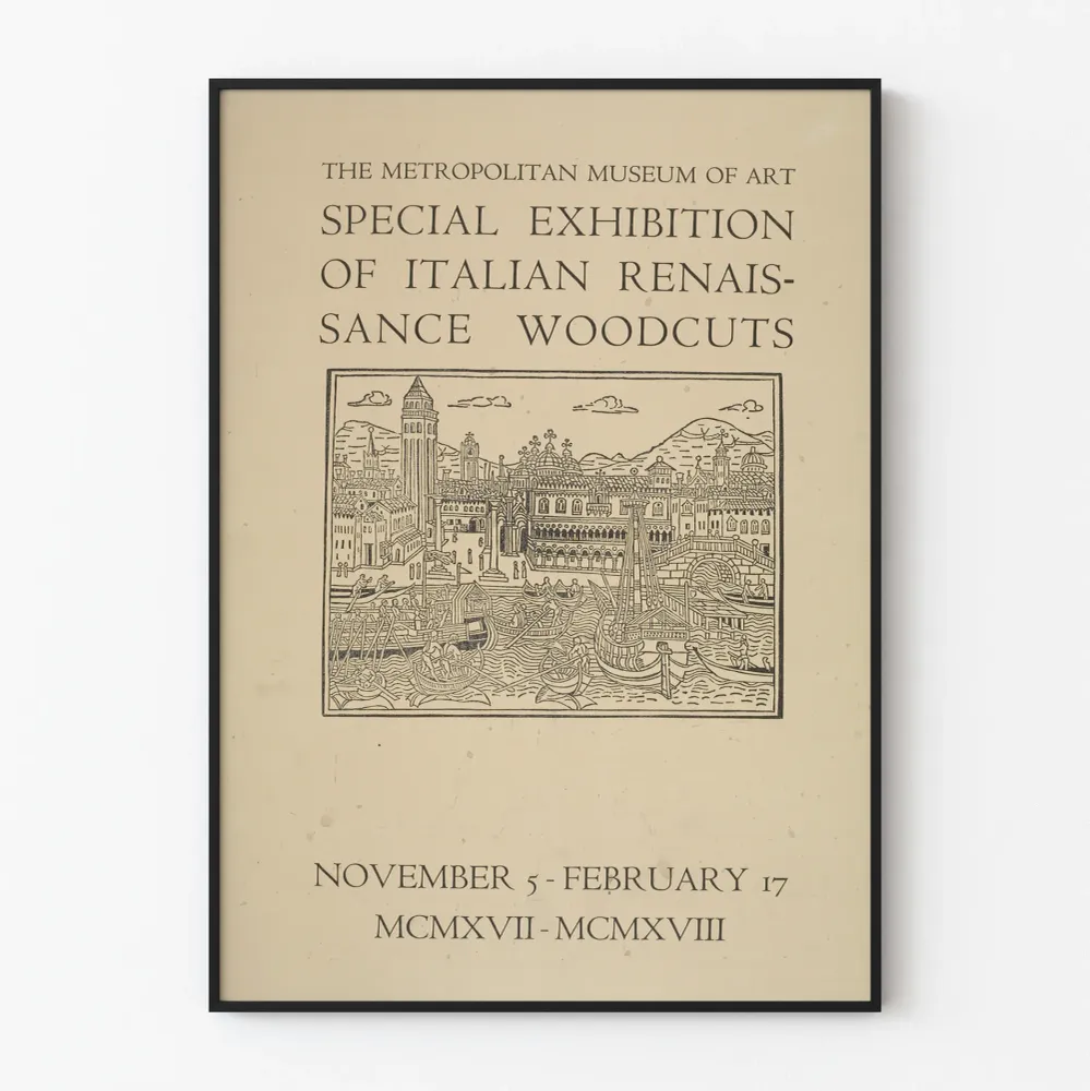 Affiche d'exposition Renaissance italienne - Estampes sur bois