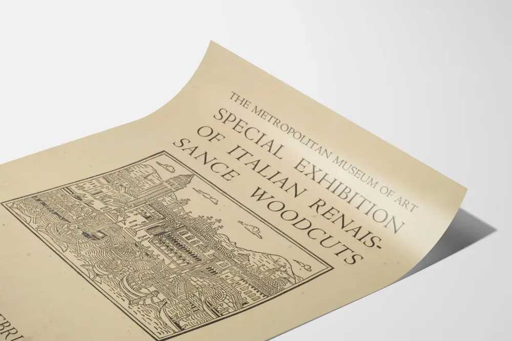 Affiche d'exposition Renaissance italienne - Estampes sur bois