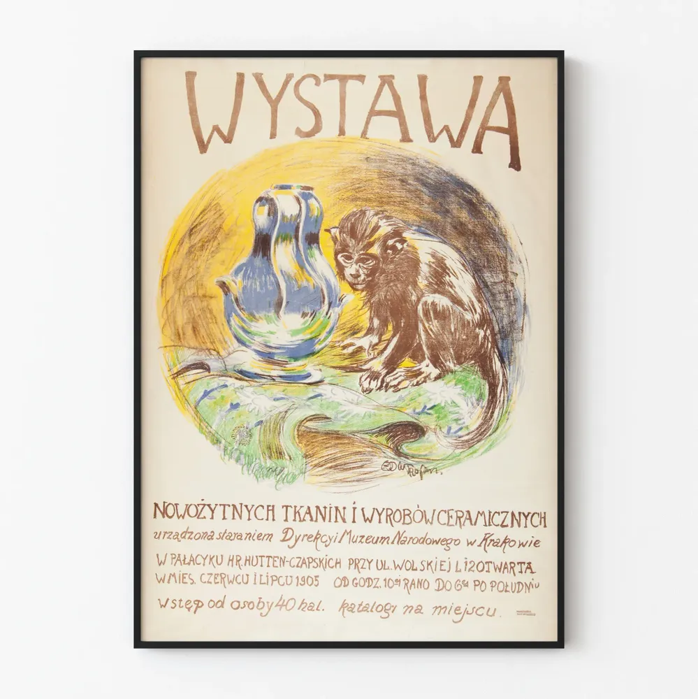 Affiche d'Exposition Tissus et Céramiques Modernes 1905