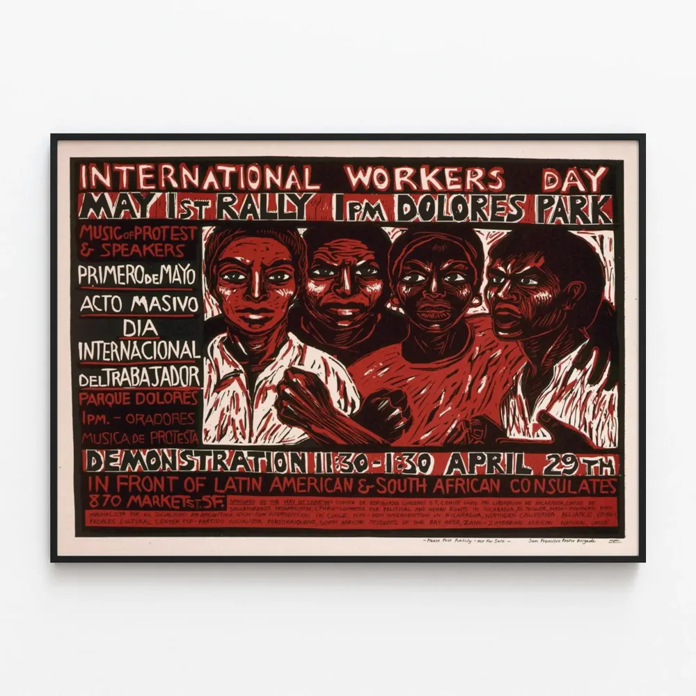 Affiche Démonstration pour la Fête des Travailleurs - Dolores Park