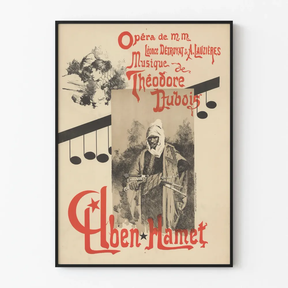 Affiche d'opéra Alben-Rhamet par Théodore Dubois