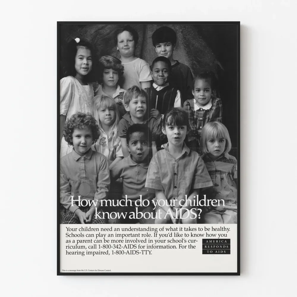 Affiche éducative sur la sensibilisation des enfants au SIDA