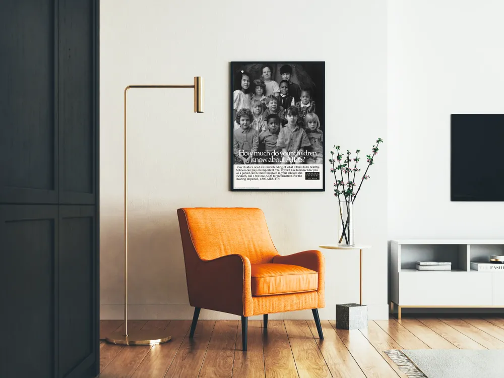 Affiche éducative sur la sensibilisation des enfants au SIDA