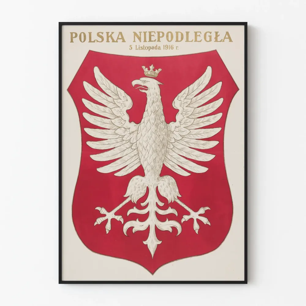 Affiche Emblème de la Pologne Indépendante - 5 Novembre 1916