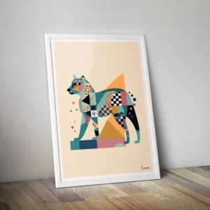 Affiche enfant animal loup - Affiche décoration chambre bébés
