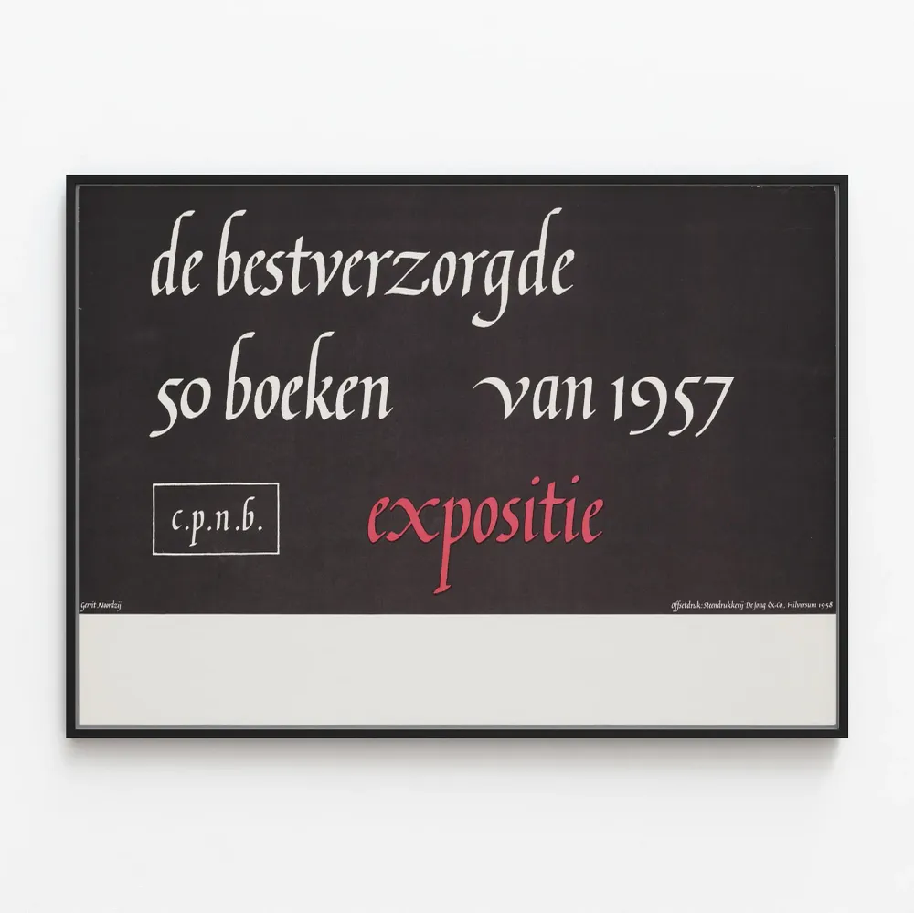 Affiche Exposition Livres Soignés 1957