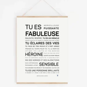 Affiche Tu es fabuleuse
