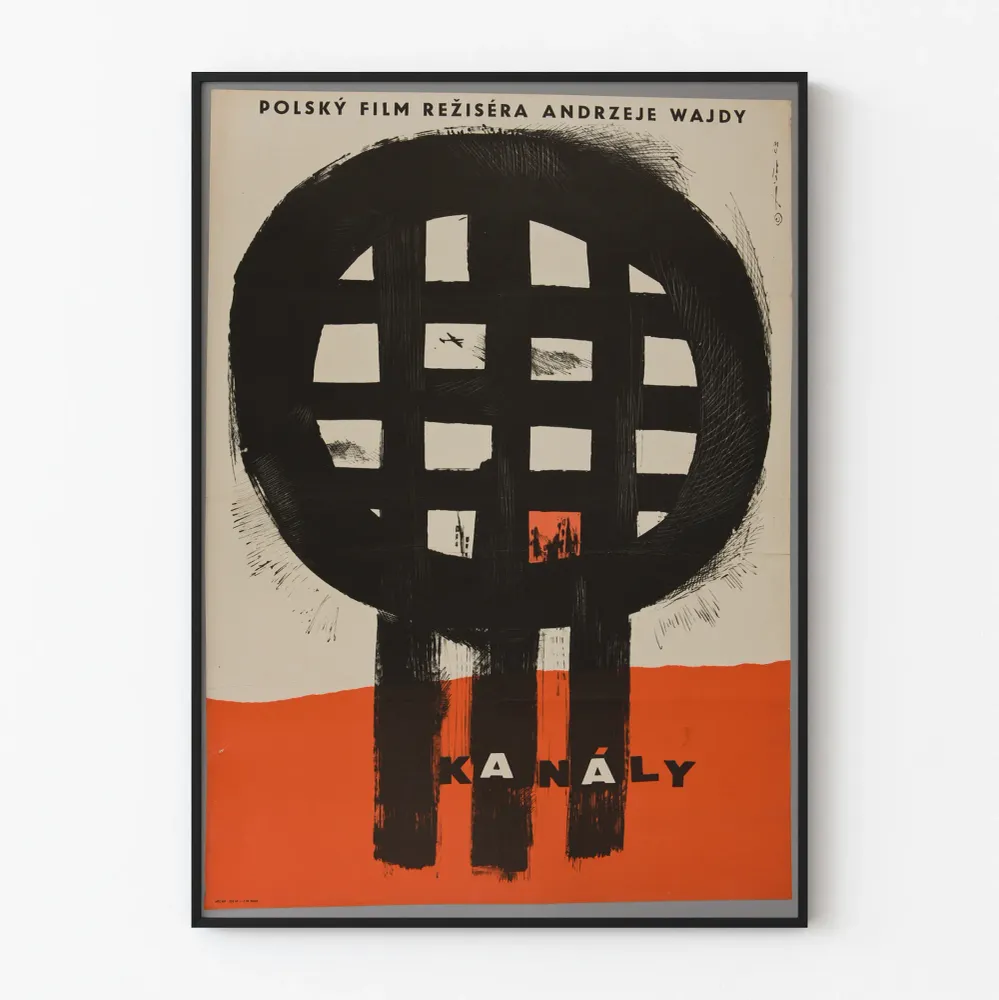 Affiche de Film Polonaise Kanály par Andrzej Wajda