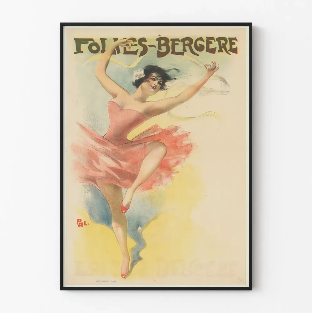 Affiche Folies Bergère danseuse en tutu rose