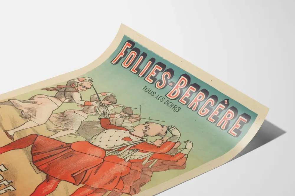 Affiche Folies Bergère Les Femmes d'Épée Décoration Murale Vintage