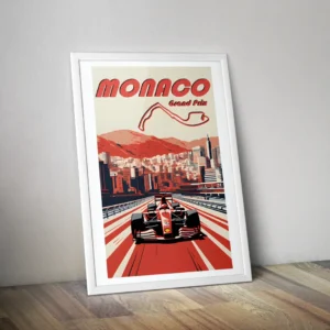 Affiche grand prix Monaco formule 1 - Poster vintage Monaco