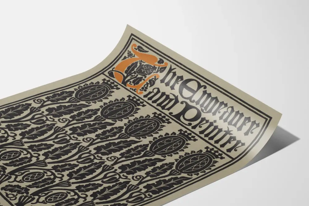 Affiche graphique vintage « Engraver and Printer » pour décoration murale