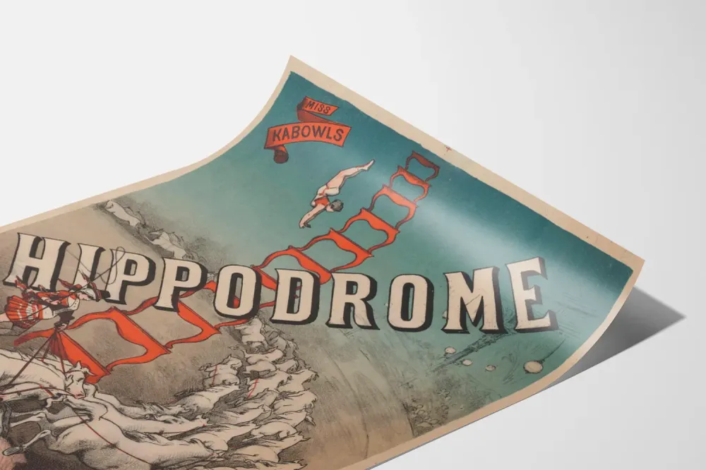 Affiche Hippodrome Miss Kabowls Jenny O'Brien - Décoration Murale Vintage