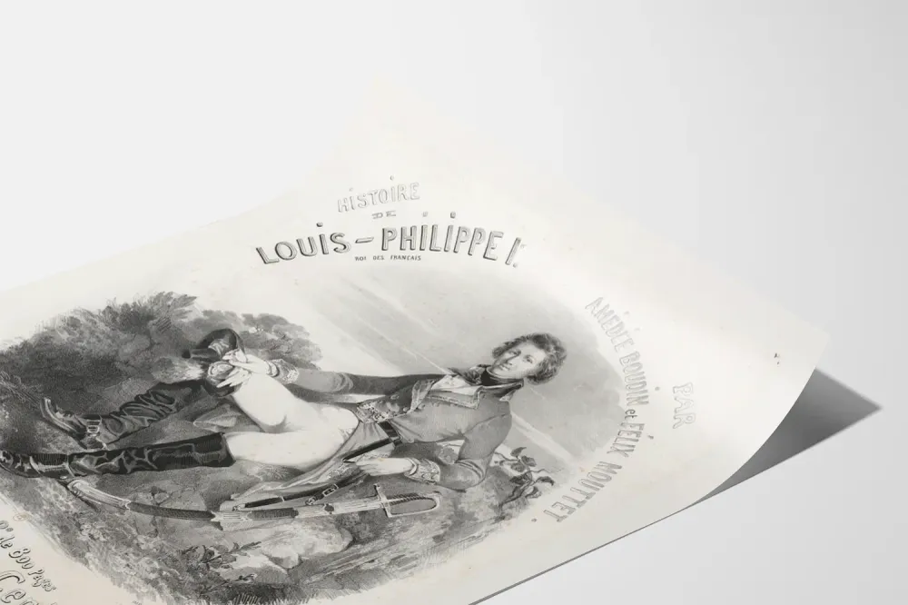 Affiche Historique Louis-Philippe Ier par Amédée Boudin et Félix Mouttet