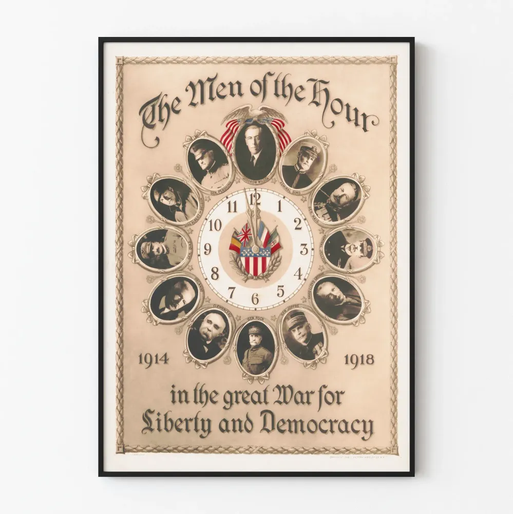 Affiche Historique ' Men Hour' Grande Guerre 1914-1918