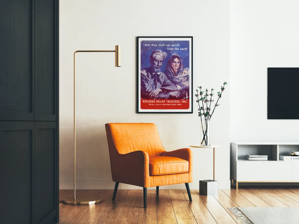 Affiche humanitaire vintage Refugee Relief Trustees