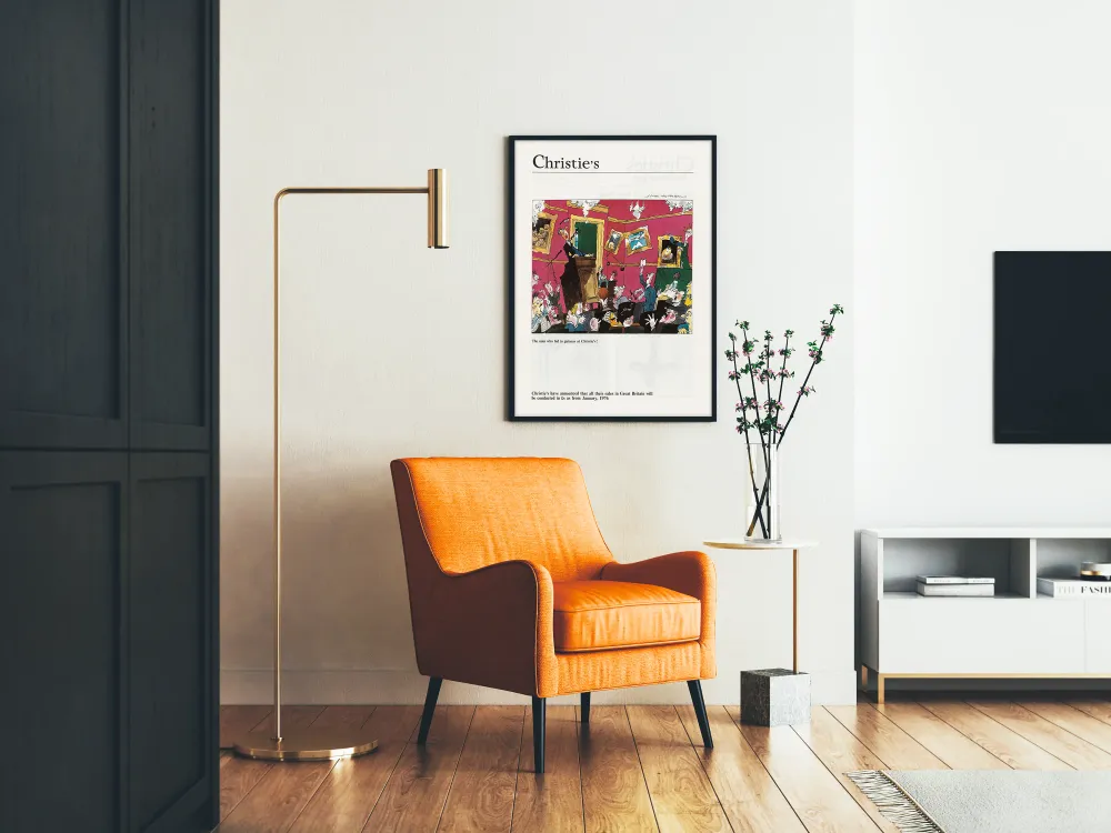 Affiche humoristique vente aux enchères Christie’s édition 1976