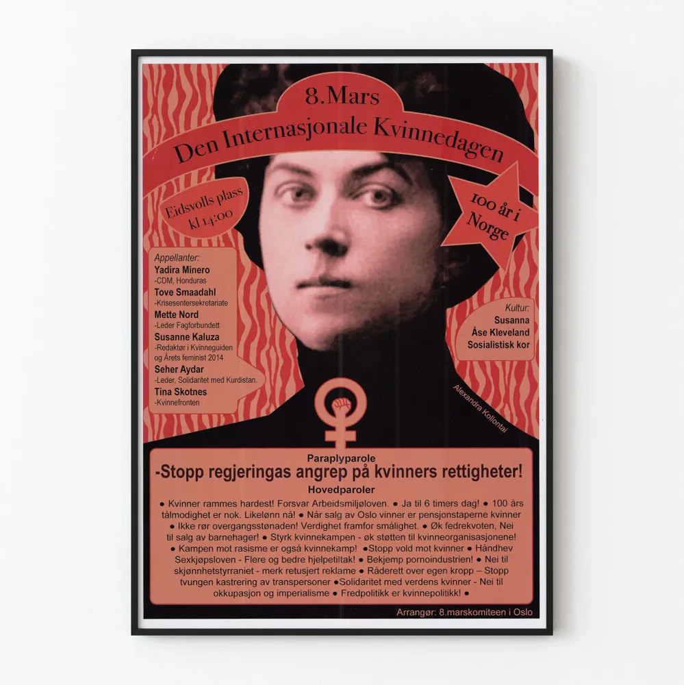 Affiche internationale pour la Journée des Femmes - 8 Mars en Norvège