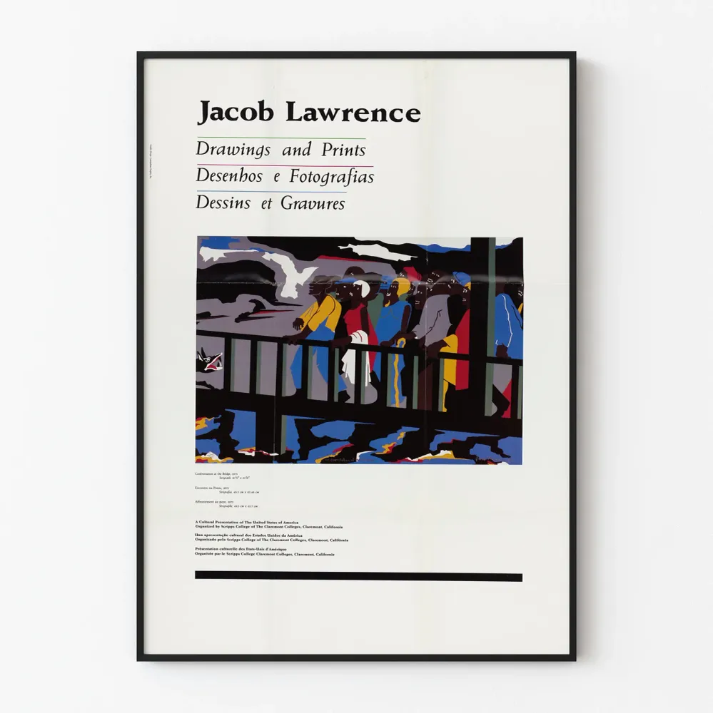 Affiche 'Jacob Lawrence - Drawings and Prints' pour décoration murale