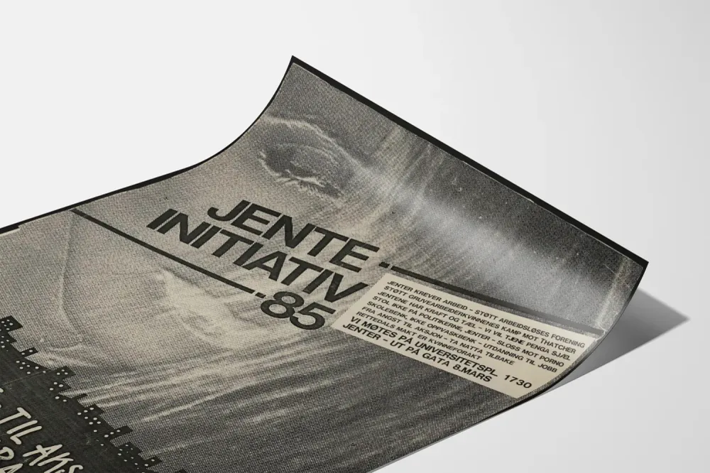 Affiche Jente Initiativ 85 - Fra Angst Til Aksjon